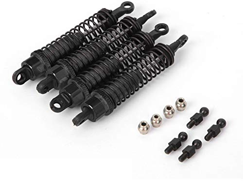 Demeras RC Car Stoßdämpfer, 80MM RC Car Stoßdämpfer vorne und hinten Zubehör für RGT 136100 1/10(Schwarz)