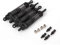 Demeras RC Car Stoßdämpfer, 80MM RC Car Stoßdämpfer vorne und hinten Zubehör für RGT 136100 1/10(Schwarz)