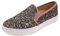Feversole Women's Fashion Slip-On Trainer Casual Flat Loafers，Skater Pumps Trainers Sneakers Shoes Brown Glitter Size 6