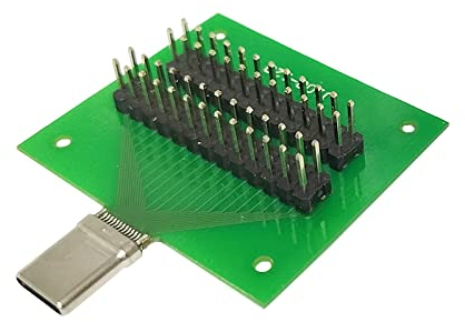 WLGQ Placa de prueba USB 3.1 TYPEC macho de dos canales USB-C con enchufe de prueba PCB