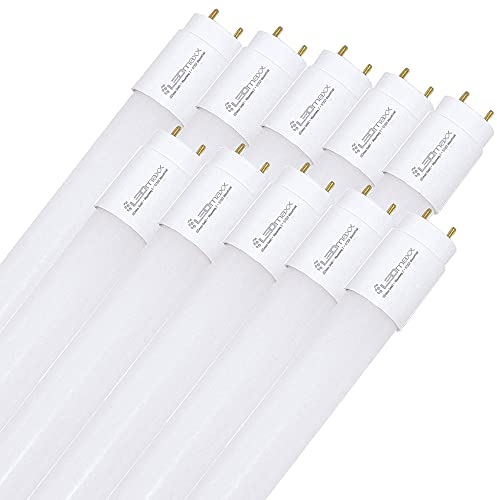 NCC-Licht 10 x LED Leuchtstoffröhre 120cm 18W/840 G13 High Output 2600lm, ultra hell 144lm/W, neutralweiß 4000K aus Glas mit Starter