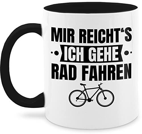 Tasse Tassen 325ml - Radsport - Mir reichts ich gehe Rad fahren - Fahrrad Fahrradfahren Geschenk Radfahrer Lustige Radfahren Bicycle - 325 ml - Schwarz - geschenke für fahrradbegeisterte rennrad