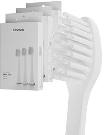 Zahnheld® Bürstenkopf Basic Soft | Ersatzbürsten in Papierverpackung | Weiche Wechselköpfe Für Gero Schallzahnbürste | Effektive Reinigung