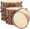 PINGEUI 20 Piece 14-16 cm Natural Wood Slices, Unfinished Wooden Circles with Bark, Round Blank Wooden Slices Wood Discs for DIY Crafts, Christmas Ornaments and Wedding Decorations