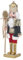 URBNLIVING Soldat Casse-noisette en bois Décoration de Noël traditionnelle Tailles assorties (38 cm, arbre vert)