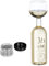 Relaxdays Verre Bouteille de vin, 750 ML, avec Perles de Nettoyage, Original, Amusant, Transparent et argenté