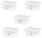 Plastic Storage Boxes Crystal Clear 11L Box & Lid Home Office Stackable Nestable - Pack of 5