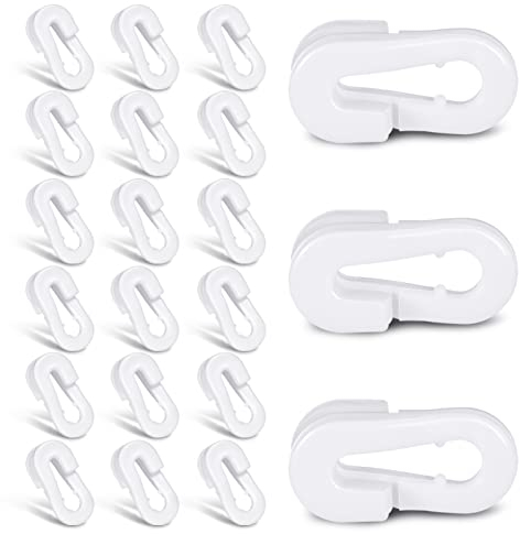RosewineC Fußballnetz-Clips, 20 Stück Fußballtor-Netz-Clips, Fußballtor-Zubehör, Kunststoff-Netz-Clips, weiße Fußball-Netz-Clips für Fußball, Fußball, Tennisnetze, Spieler, Teammates Trainer
