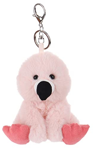 Apricot lambPlüsch Schlüsselanhänger Flamingo 13cm, Glücksbringer,Geschenke Freundin oder Freund,Auto schlüsselanhänger,Geschenk zum Führerschein, Frauen,Mädchen, Kinder