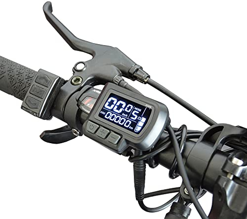 XBERSTAR Fahrrad LCD Display, 24V/36V/48V EN06 LCD Display mit SM/WP Stecker für E-Bike (Schwarz)
