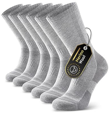 Ruixue Merino Wandersocken Herren & Damen, Outdoor Socken Trekkingsocken, Merinowolle Sportsocken Laufsocken Sneakersocken für Herren, Damen & Kinder[3 Paar]