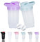 GAISHION Lot de 2 gobelets shaker protéinés et bouteille shaker de 300 ml avec boules fouet, sans plastique BPA (bleu + violet)