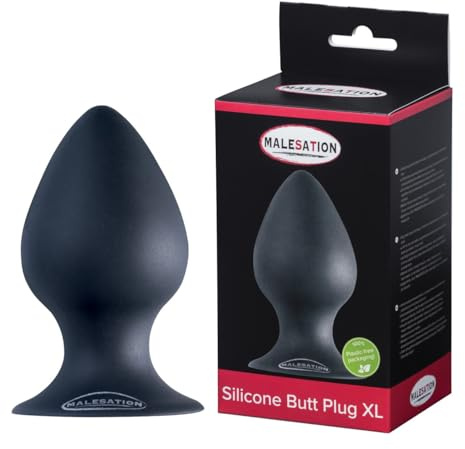 MALESATION Silicone Butt Plug XL Schwarz