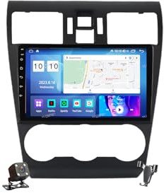Android 12.0 Autoradio Stereo Navi mit 4G 5G WIFI DSP Carplay für Forester XV Levorg 2013-2017 Sat GPS Navigation 9 zoll MP5 Multimedia Video Player FM BT Receiver,A,M6 Pro Plus 1