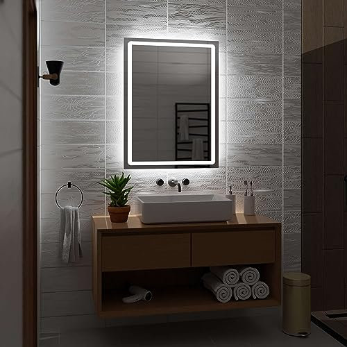 Alasta Houston Badezimmer Spiegel mit Beleuchtung 100x160 cm KaltWeiß LED Badspiegel Wandspiegel Badezimmerspiegel mit Beleuchtung Spiegel mit Licht Rechteckspiegel