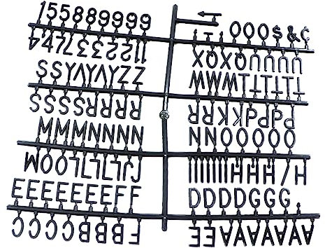 CAXUSD Kunststoff Buchstaben Zahlen Satz Schwarz Für Wandelbare Buchstabentafel Leichtes Zubehör Für Filz Und Kunststoff Nachrichtentafeln Flexibel Nutzbar Für Büro Und Zuhause