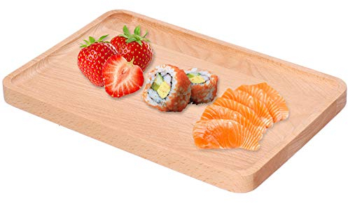Platos De Frutas Bandeja De Madera Para Servir, Platos Rectangulares De Madera Para Decoración Del Hogar, Alimentos, Verduras, Frutas, Platos De Postre Decorativos, Suministros De Cocina(30 * 20 * 2)