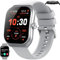 2.01 Inch AMOLED Men's Smart Watch with Bluetooth 5.2 Call, Smartwatch Compatible with Samsung Huawei Xiaomi Android iOS Pedometer GPS Shared Watch 123 Sports Heart Rate Monitor (Silver)