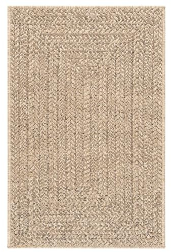 vidaXL Teppich, Teppich für Wohnzimmer Garten Balkon Terrasse, Bodenmatte Läufer Rechteckig, Balkonteppich Terrassenteppich, 240x340cm Jute-Optik Indoor Outdoor