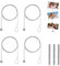 Editbar 4 Stück Fotoseil Fotodrahtseil,Fotoseil Mit Magneten,Foto Drahtseil ,Mit 48 Magneten,Verstellbares Fotoseil Zum Aufhängen Aus Edelstahl, 200 cm X 1,5 mm, Zum Aufhängen Von Fotopostkarten