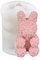 Itkcozcg Silikonform für Valentinstag, Rosenbär, Kerze, Tier, Gips, Silikonform, Desktop-Ornamente, Form für Heimdekoration