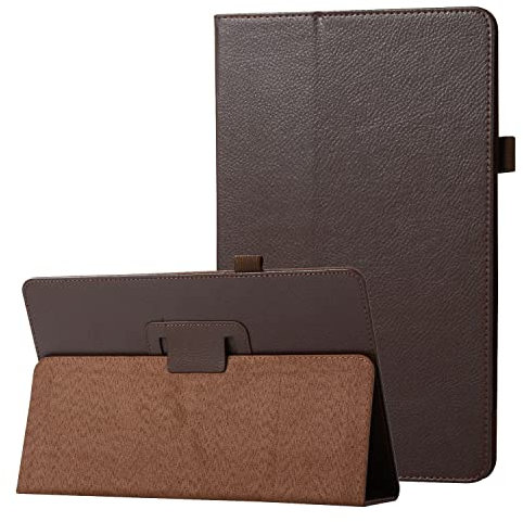 CSHNB Tablet PC Hülle Textur Ledertablettenkoffer Compatible with Sony Xperia Z2 Slim Faltständer Folio Protector Stoßfest Rückseite mit Halter Schutz(Brown)