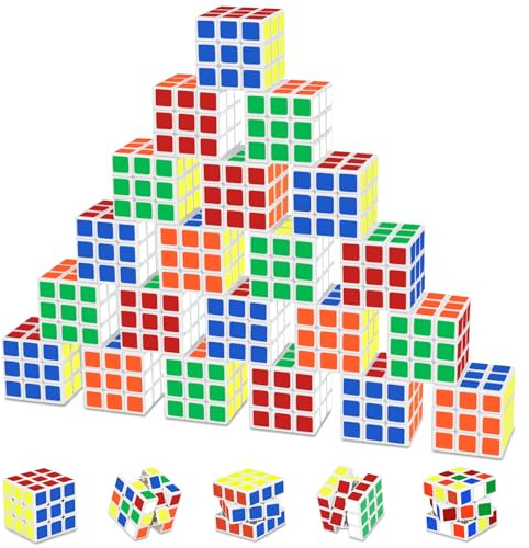 Mini Cube 28 Pack Magic Cube, Puzzle Party Favors for Kids Party Puzzle Game Toys Classroom Rewards & School Prize for Students, Stress Relief Toys Goody Bag Filler Birthday Easter Gift
