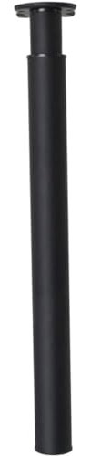 Verstellbare runde Stahlrohr-Tischbeine mit Teleskop-Design, Möbelbeine für Tische, verstellbare Höhe 70 bis 120 cm, Schwarz