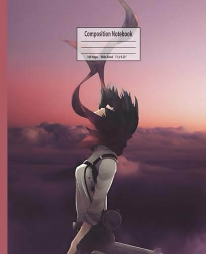 Composition Notebook: Anime Warrior, Wide Ruled, 7.5 x 9.25 inches, 100 Pages – Perfect for Fans, School, and Creative Writing