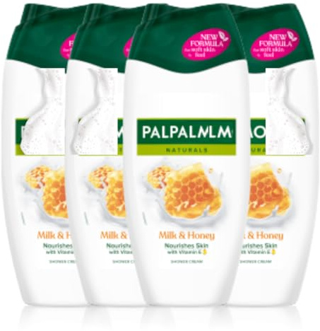 Milk & Honey Shower Gel – 4 Pack (4 x 250ml) – Nourishes and Softens Skin