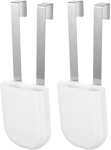 ELEOUTI 2pcs Hanging Toilet Tank Cleaning Holder Hook Simple Installation for Hotel Residential Workplace Apartment