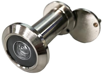 Mirilla Para Puerta De Acero Inoxidable 14 Mm Con Gran Angular De 200° Tapa Protectora Y Fácil Instalación Para Puertas De Grosor 35-58mm, Visión Nítida Y Resistente