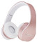 Andoer Wireless Bluetooth Over Ear Stereo Foldable Headphones, Wireless and Wired Mode Headsets with Soft Memory-Protein Earmuffs w/Mic for Mobile Phone PC Laptop(Rose Gold)