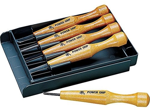 Juego de cinceles para tallar Power Grip, juego de cinco piezas de MIKISYO (importación paralela de Japón)