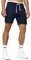 Indicode Hommes Aldrich SweatShorts | Pantalon Court de survêtement à Cordon de Serrage Navy L