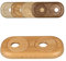 FUX Doppel Heizungsrohr Rosette, Rohrabstand variabel, 15mm - 22mm, Rohrabdeckung, Abdeckrosetten, Verkleidung, Heizkörper Rosetten, Holz, Parkett, Holzrosetten (15mm, Buche)