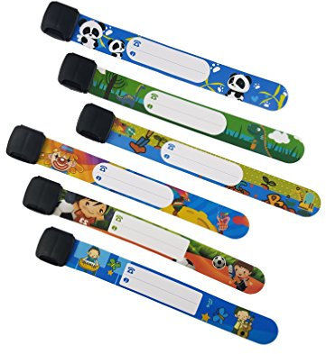 ID-Sicherheits-Armbänder, Infobänder, Armbänder für Kinder, Reisen, Veranstaltungen, Ausflüge, Outdoor-Aktivitäten, wiederverwendbar, verstellbar (Set mit 6 Jungen)
