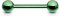 viva-adorno Universal Barbell Piercing Stab Zungenpiercing Brustpiercing Intimpiercing Stecker Hantel Edelstahl beschichtet Z310Z, 1,6x16x5mm, grün
