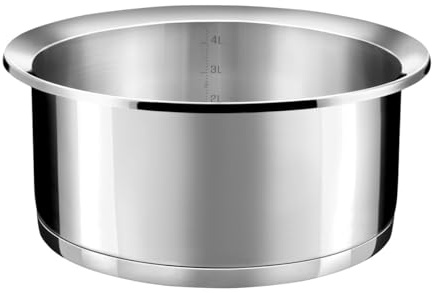 CUISINOX - Ycône - Casserole 24 cm (4.8 L) - Fond thermo diffuseur - Compatible tous feux dont induction - Acier Inoxydable 18/1 - Finition brillant - Inox - Sans PFOA, PTFE, PFAS