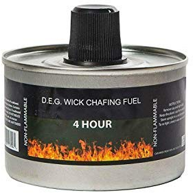We Can Source It Ltd - Set of 24 Chafing Fuel Cans - 4 Hour Burn, Non-Flammable Liquid Wick Fuel - Safe, Re-Lightable, Cool-Touch Cans for Bain Maries, Chafing Dishes, Buffets & Catering Events