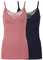 ONLY Onlkira Lace Singlet 2 Pack Noos Débardeur, Bleu (Night Sky Pack: Night Sky/Withered Rose), X-Small (Lot de 2) Femme