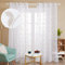 Deconovo Tende Camera da Letto Moderne 2 Pezzi Cameretta Bambini Trasparenti in Voile Finestra Soggiorno con Occhielli per Casa Interni 140x260 CM Lino