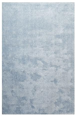 Homie Living Hochflor Teppich, modern, kuschelige, weich, flauschig für Wohnzimmer, Schlafzimmer und Kinderzimmer Sienna (Hellblau Meliert, 70 x 140 cm)