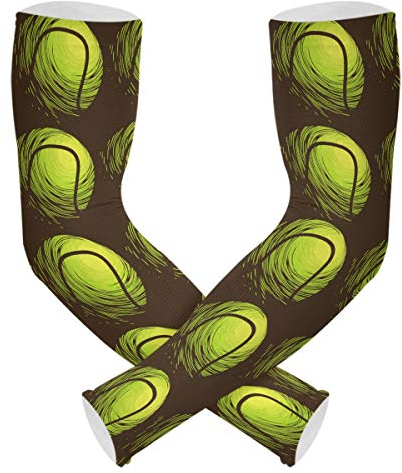 MCHIVER UV-Sonnenschutz kühlende Ärmel – Sport Tennis Ball Tattoo-Ärmel für Männer & Frauen Kompressions-Ärmel für Basketball, Laufen, Baseball, Fußball
