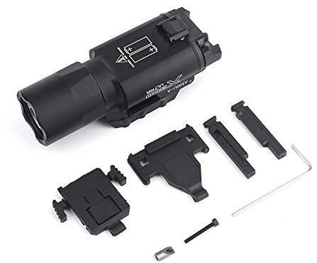 SBGJMY X300 Ultra Pistol Light 600 Lumens Tactical Airsoft Torch Flashlight 2 Mode Constant or Momentary for Pistol Torch Rail and MIL-STD-1913 Picatinny Rail (Black)