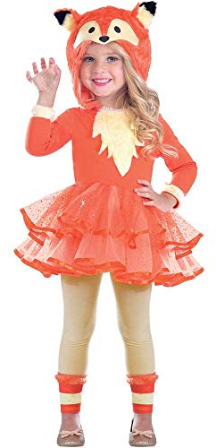 amscan 9908457 Kinderkostüm Fuchs für Mädchen 10-12 Jahre, Orange