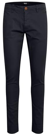 Blend BHNATAN Men's Chino Fabric Trousers with Stretch, Dark Navy Blue (74645), 38 W/34 L