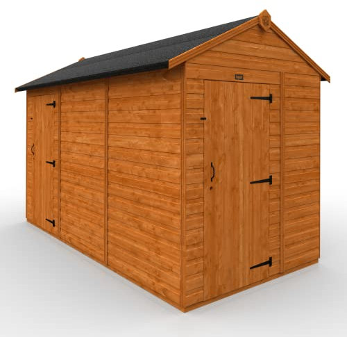 TigerFlex Shiplap Apex 2 Door Windowless Wooden Garden Shed 12 x 6 ft
