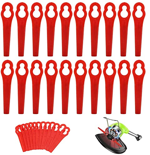 100 Stück Rasentrimmer Ersatzmesser Aldi,Rasentrimmer Messer, Rasentrimmer Messer Kunststoff,Ersatzmesser Rasentrimmer,für Einhell Rasentrimmer Zubehör FRT18A FRT18A1 Kunst 46155 FRT20A1 Akku(Rot)