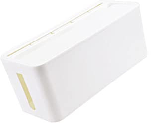 Cabilock Box Desktop Cable Organizer Desk Cord Organizer Cable Protectors for Chargers Cord Management System Cable Organizer for Desk Power Supply Cables Electric Wire Charging Cable White